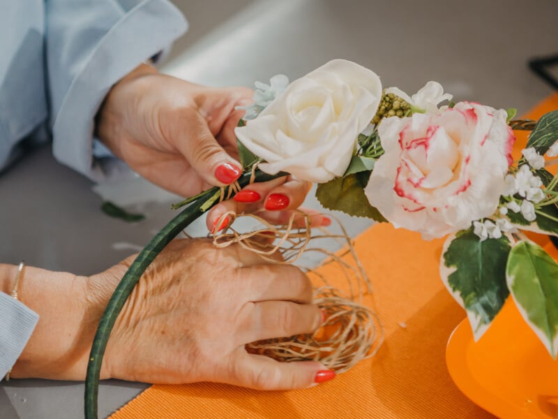 DIY floral wreath
